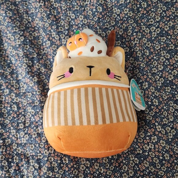 Squishmallows Other - NWT Pumpkin Spice Latte Cat Squishmallow